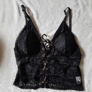 Lace up bra top